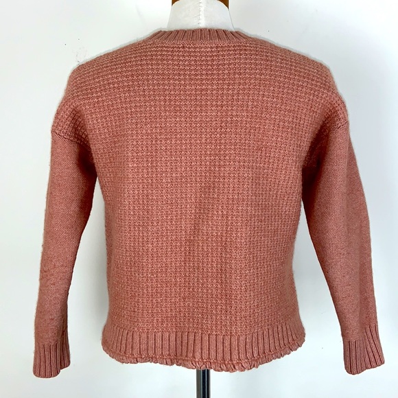 Madewell Stitchmix Pullover Crop Sweater Size M - Picture 2 of 7